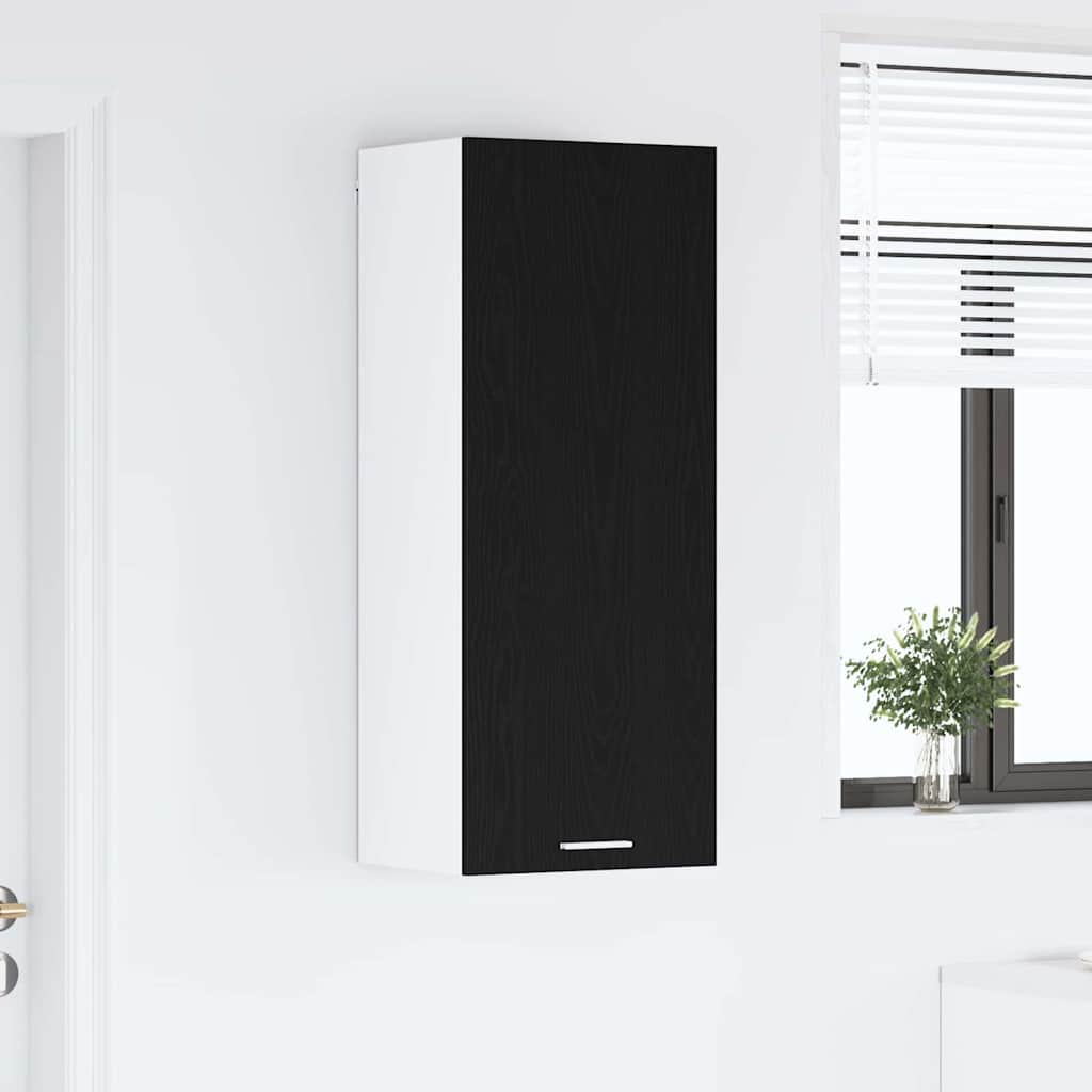 Hanging cabinet Riga Black Oak 40 x 31 x 100 cm Engineered Wood