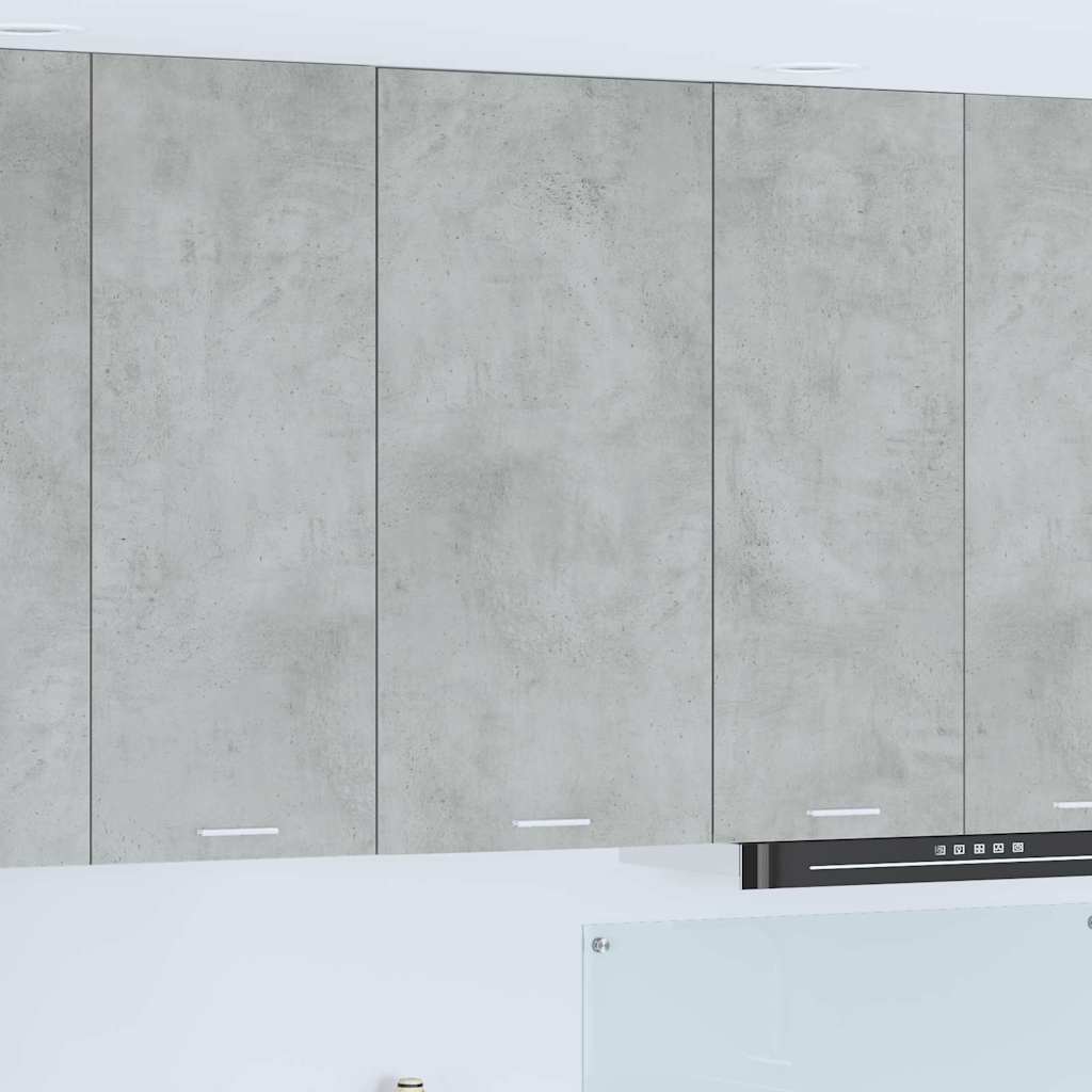 Hanging cabinet Riga Concrete Grey and White 50 x 31 x 100 cm