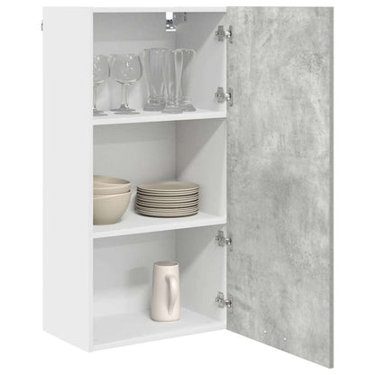 Hanging cabinet Riga Concrete Grey and White 50 x 31 x 100 cm