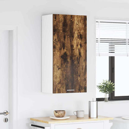 Hanging cabinet Riga Smoked Oak and White 50 x 31 x 100 cm