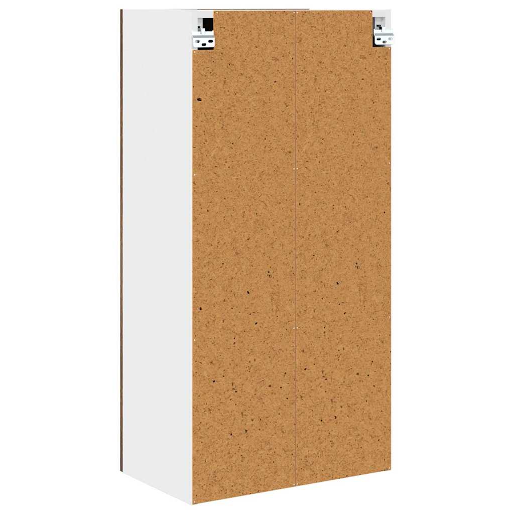 Hanging cabinet Riga Smoked Oak and White 50 x 31 x 100 cm