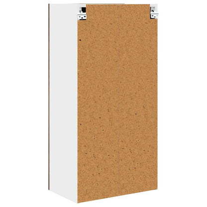 Hanging cabinet Riga Smoked Oak and White 50 x 31 x 100 cm