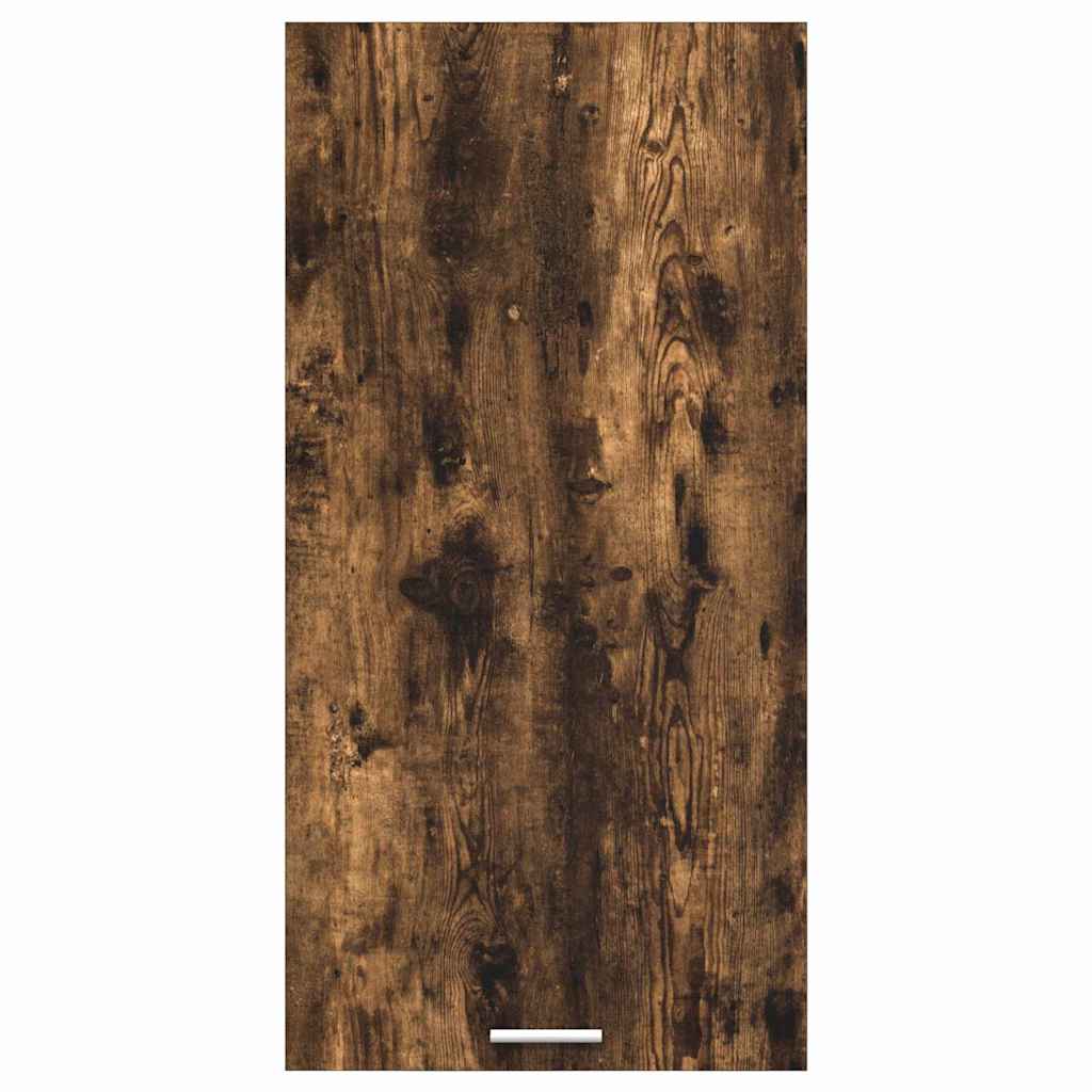 Hanging cabinet Riga Smoked Oak and White 50 x 31 x 100 cm