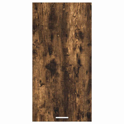 Hanging cabinet Riga Smoked Oak and White 50 x 31 x 100 cm