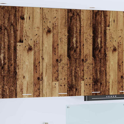 Hanging cabinet Riga Old Wood and White 50 x 31 x 100 cm