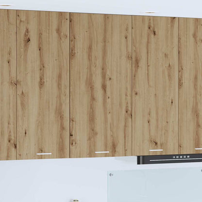 Hanging cabinet Riga Artisan Oak and White 50 x 31 x 100 cm