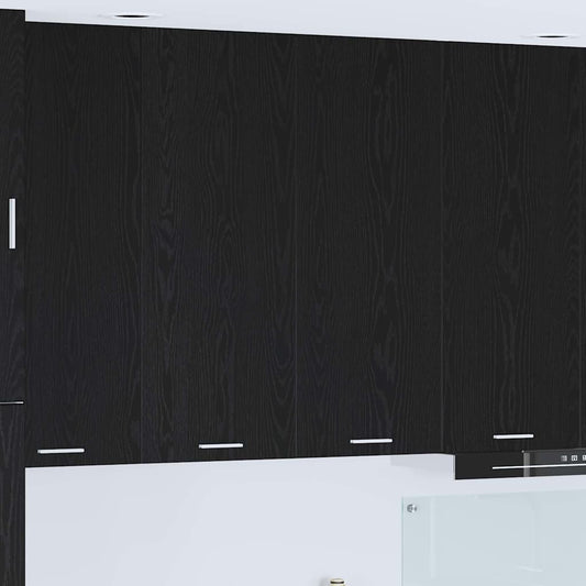 Hanging cabinet Riga Black Oak 80 x 31 x 100 cm Engineered Wood