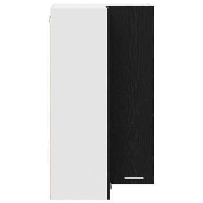 Hanging cabinet Riga Black Oak and White 57 x 57 x 100 cm