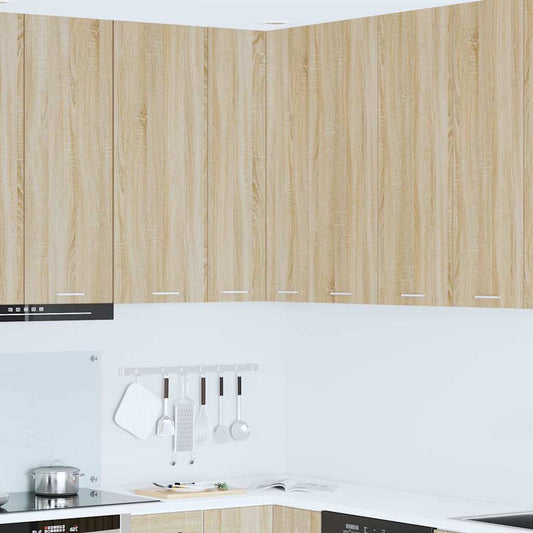 Hanging cabinet Riga Sonoma Oak and White 57 x 57 x 100 cm