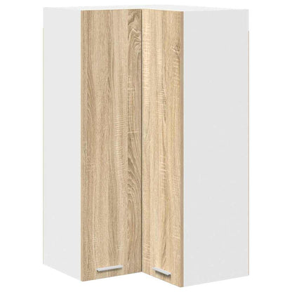 Hanging cabinet Riga Sonoma Oak and White 57 x 57 x 100 cm