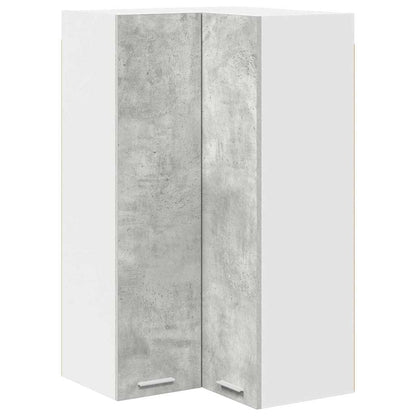 Hanging cabinet Riga Concrete Grey and White 57 x 57 x 100 cm