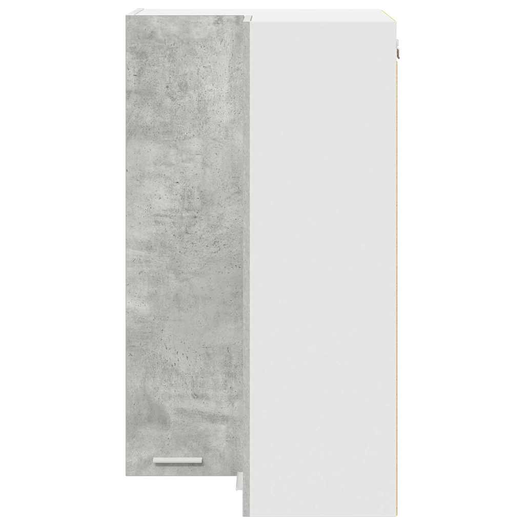 Hanging cabinet Riga Concrete Grey and White 57 x 57 x 100 cm