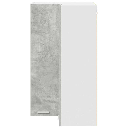 Hanging cabinet Riga Concrete Grey and White 57 x 57 x 100 cm