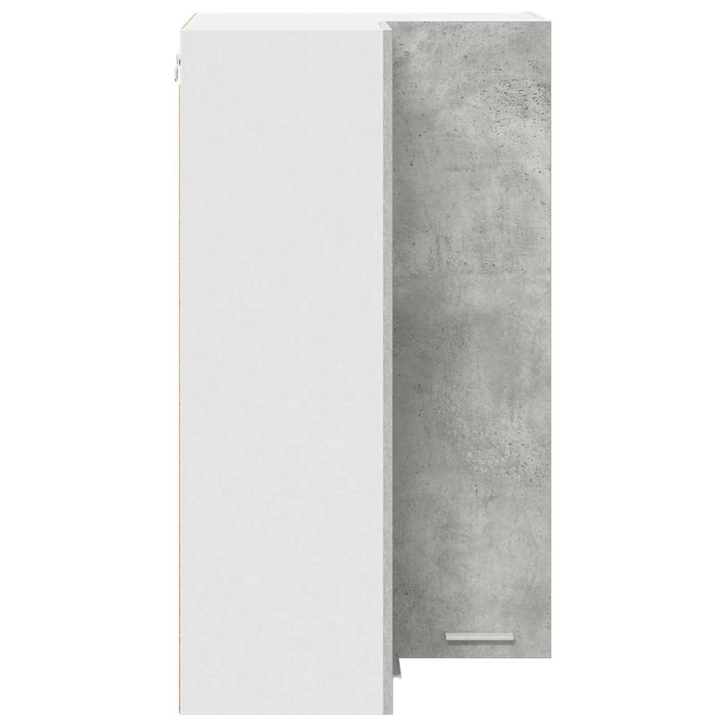 Hanging cabinet Riga Concrete Grey and White 57 x 57 x 100 cm