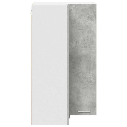Hanging cabinet Riga Concrete Grey and White 57 x 57 x 100 cm