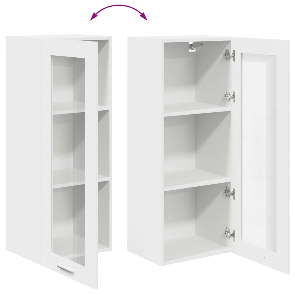 Hanging cabinet Riga White 40 x 31 x 100 cm Engineered Wood