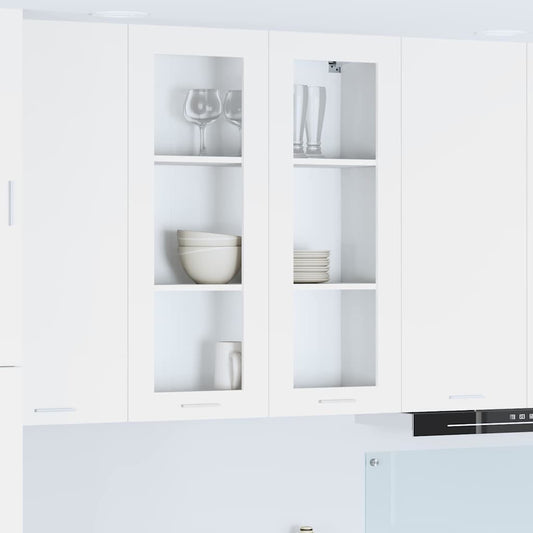 Hanging cabinet Riga White 80 x 31 x 100 cm Engineered Wood