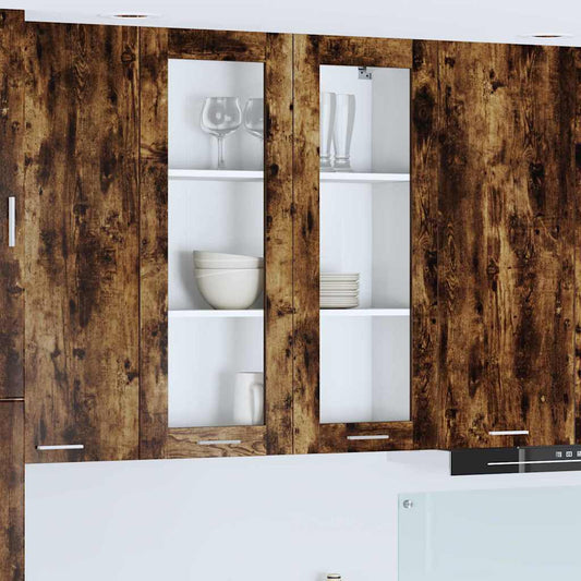 Hanging cabinet with Shelf Riga Smoked Oak 80 x 31 x 100 cm