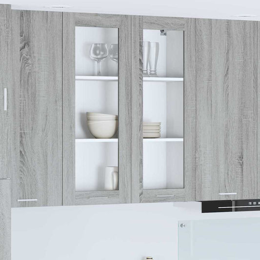 Hanging cabinet with Shelf Riga Grey Sonoma 80 x 31 x 100 cm