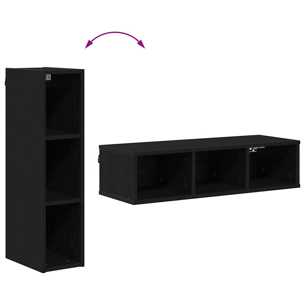 Hanging cabinet with Shelf Riga Black Oak 20 x 29.5 x 80 cm