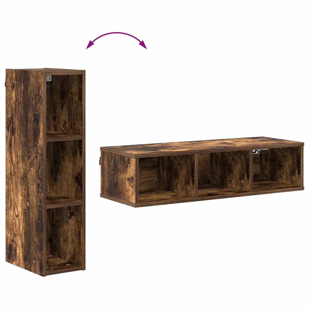 Hanging cabinet with Shelf Riga Smoked Oak 20 x 29.5 x 80 cm