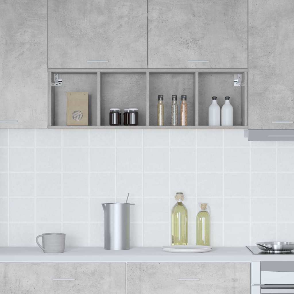 Hanging cabinet Riga Concrete Grey 30 x 29.5 x 100 cm