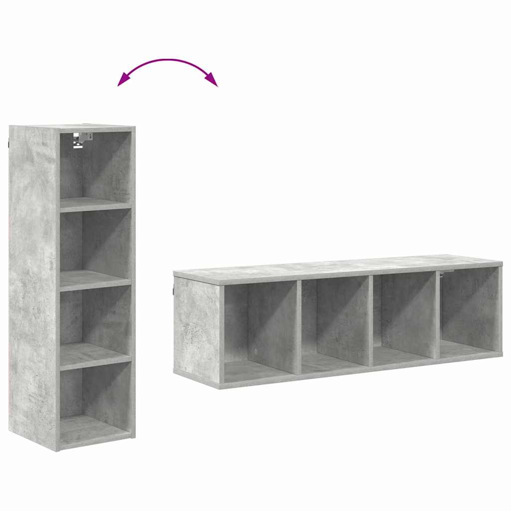 Hanging cabinet Riga Concrete Grey 30 x 29.5 x 100 cm