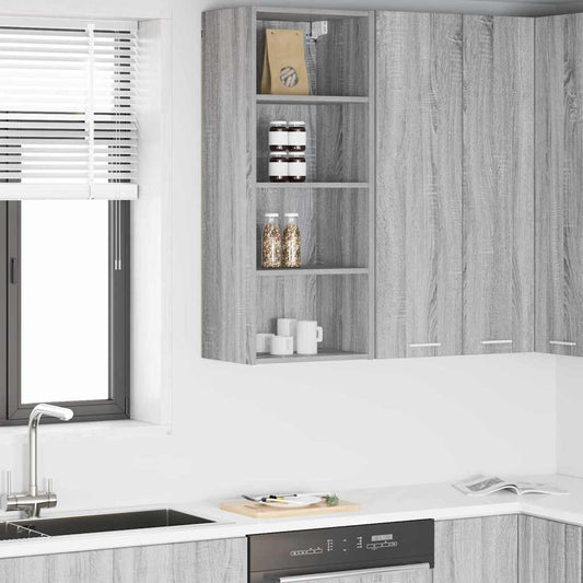 Hanging cabinet with Shelf Riga Grey Sonoma 40 x 29.5 x 100 cm