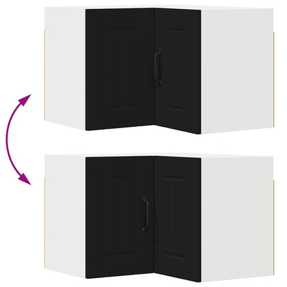 Kitchen Wall Cabinet Black 57 x 57 x 40 cm Engineered Wood