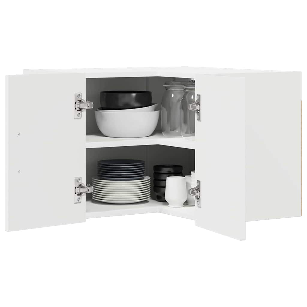 Kitchen Wall Cabinet with Door High Gloss White 57 x 57 x 40 cm