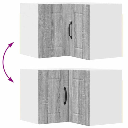 Kitchen Wall Cabinet with Shelf Grey Sonoma 57 x 57 x 40 cm
