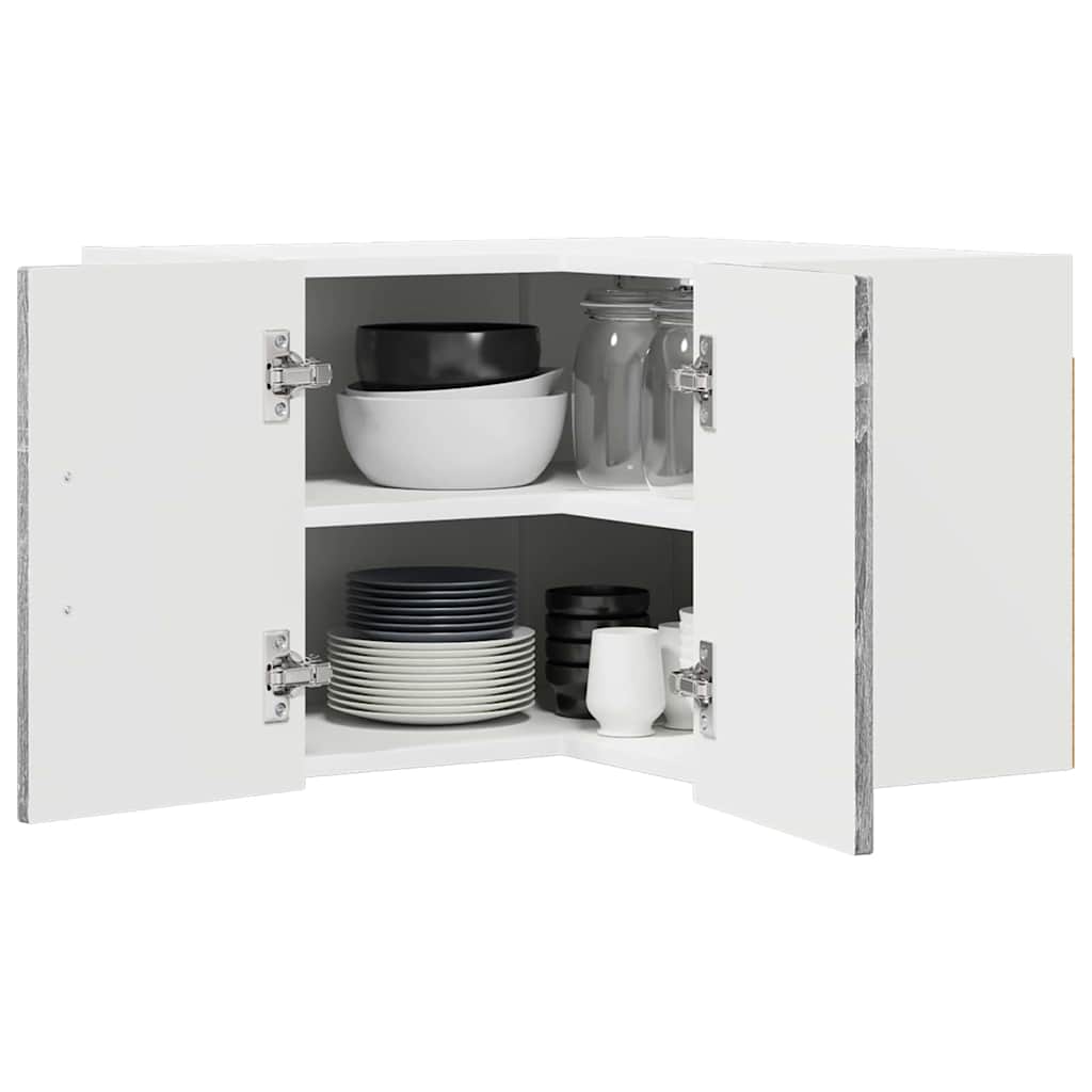 Kitchen Wall Cabinet with Shelf Grey Sonoma 57 x 57 x 40 cm