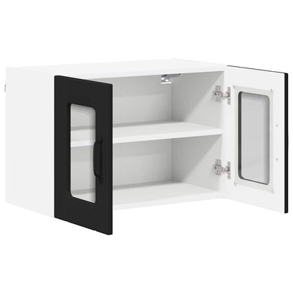 Kitchen Wall Cabinet with Shelf 2 pcs Black 60 x 31 x 40 cm