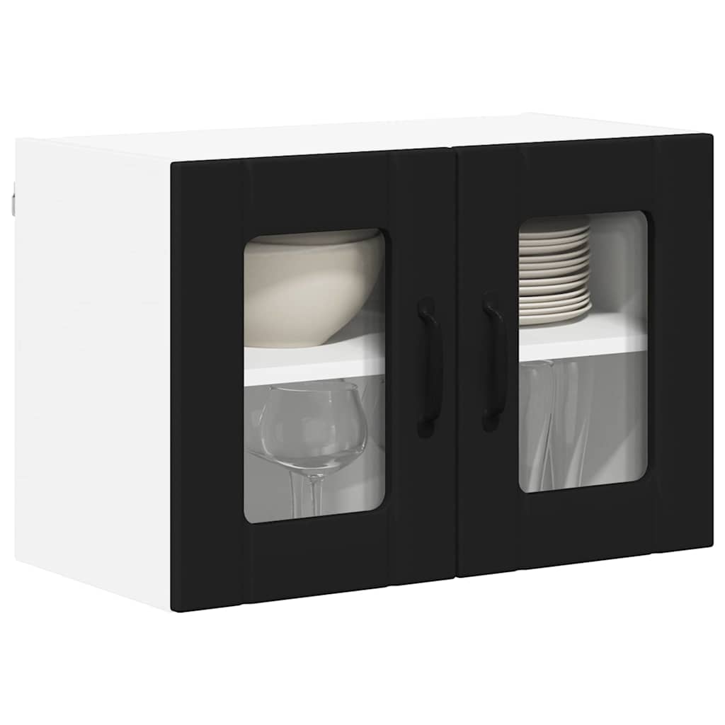 Kitchen Wall Cabinet with Shelf 2 pcs Black 60 x 31 x 40 cm