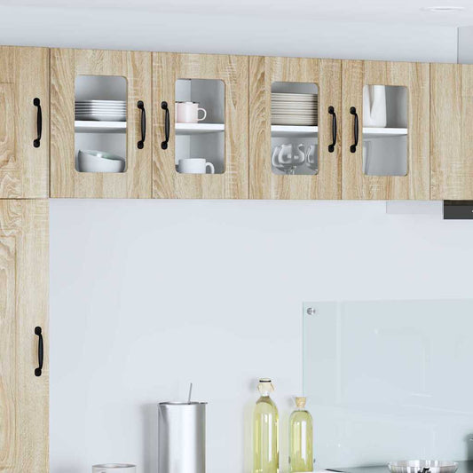Kitchen Wall Cabinet with Door 2 pcs Sonoma Oak 60 x 31 x 40 cm