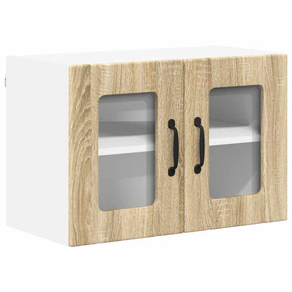 Kitchen Wall Cabinet with Door 2 pcs Sonoma Oak 60 x 31 x 40 cm