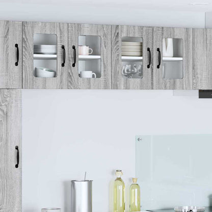 Kitchen Wall Cabinet with Shelf Grey Sonoma 60 x 31 x 40 cm