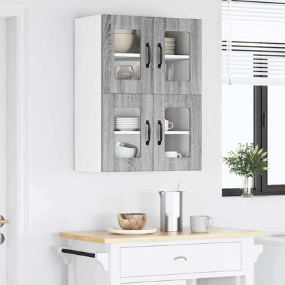 Kitchen Wall Cabinet with Shelf Grey Sonoma 60 x 31 x 40 cm