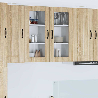Kitchen Wall Cabinet with Door 2 pcs Sonoma Oak 40 x 31 x 80 cm