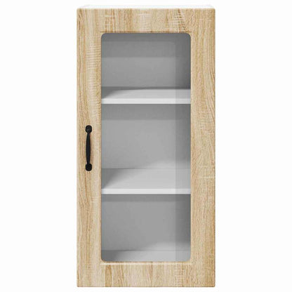 Kitchen Wall Cabinet with Door 2 pcs Sonoma Oak 40 x 31 x 80 cm