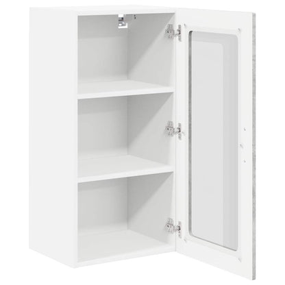 Kitchen Wall Cabinet with Shelf Concrete Grey 40 x 31 x 80 cm