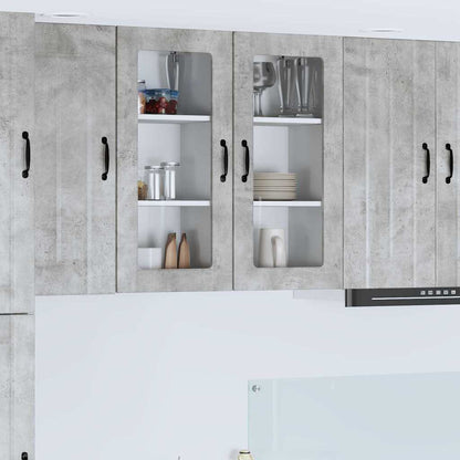 Kitchen Wall Cabinet 2 pcs Concrete Grey 40 x 31 x 80 cm