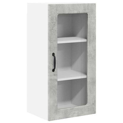 Kitchen Wall Cabinet 2 pcs Concrete Grey 40 x 31 x 80 cm