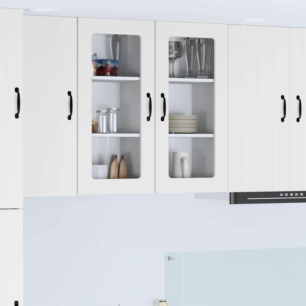 Kitchen Wall Cabinet with Door High Gloss White 40 x 31 x 80 cm