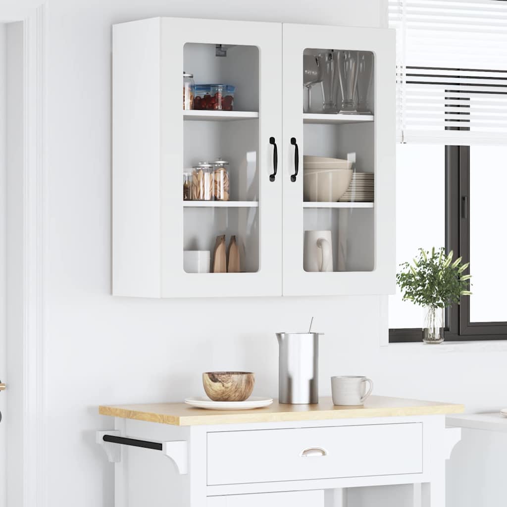 Kitchen Wall Cabinet with Door High Gloss White 40 x 31 x 80 cm