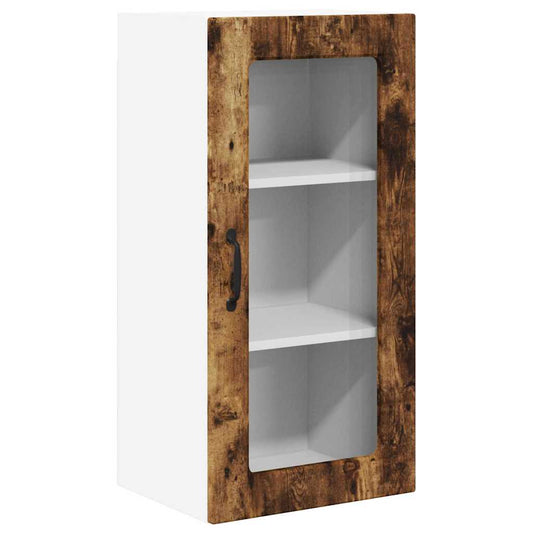 Kitchen Wall Cabinet Smoked Oak 40 x 31 x 80 cm Engineered Wood