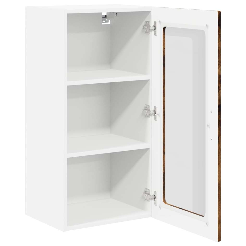 Kitchen Wall Cabinet Smoked Oak 40 x 31 x 80 cm Engineered Wood