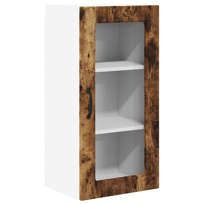 Kitchen Wall Cabinet with Door 2 pcs Smoked Oak 40 x 31 x 80 cm