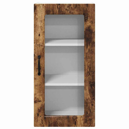 Kitchen Wall Cabinet with Door 2 pcs Smoked Oak 40 x 31 x 80 cm