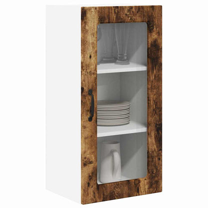 Kitchen Wall Cabinet with Door 2 pcs Smoked Oak 40 x 31 x 80 cm
